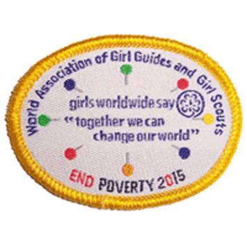 WAGGGS Global Action Theme (GAT) Badge Gold (Pack of 10)