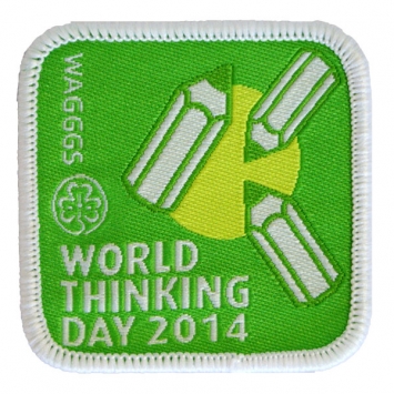 Insignia de tela del DÃ­a Mundial del Pensamiento 2014