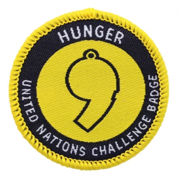Hunger - UN Challenge Badge (Pack of 10) with free book