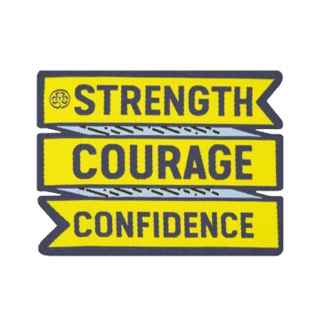 Strength-Courage-Confidence badge