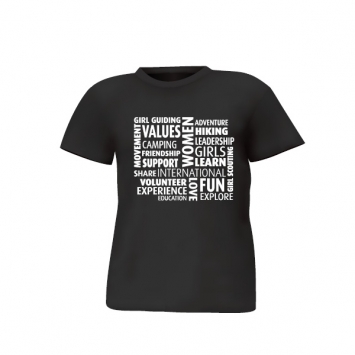 Wordle T-shirt - Long Sleeved - Black