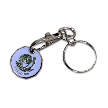 Pax Lodge Trolley Token Keyring 